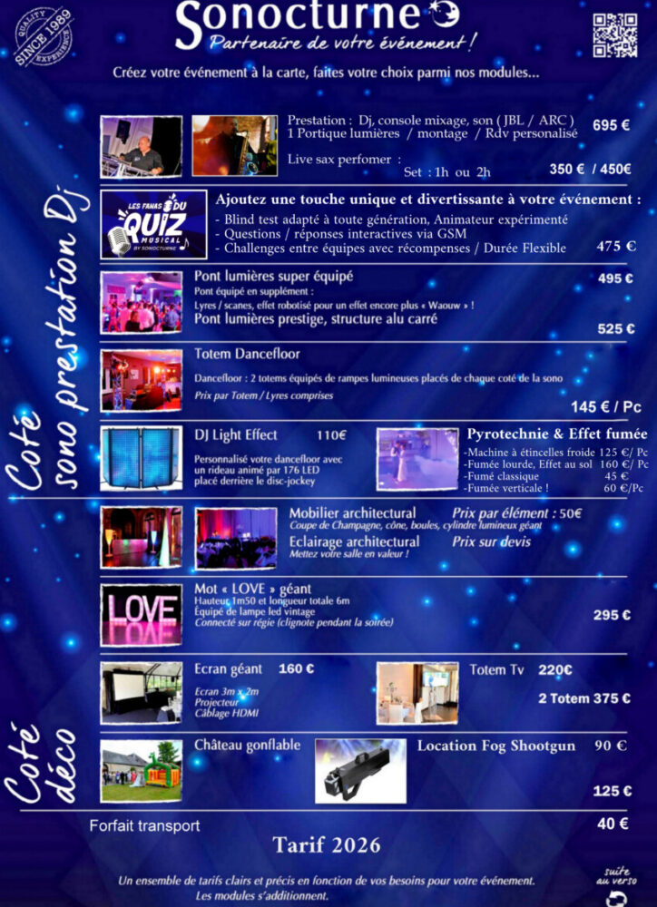 Tarif page 1